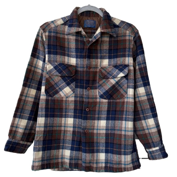 Vintage 60s 70s Pendleton Board Shirt Mens Plaid Woodcutter Vintage 60s 70s Pendleton Board Shirt Mens Plaid Woodcutter